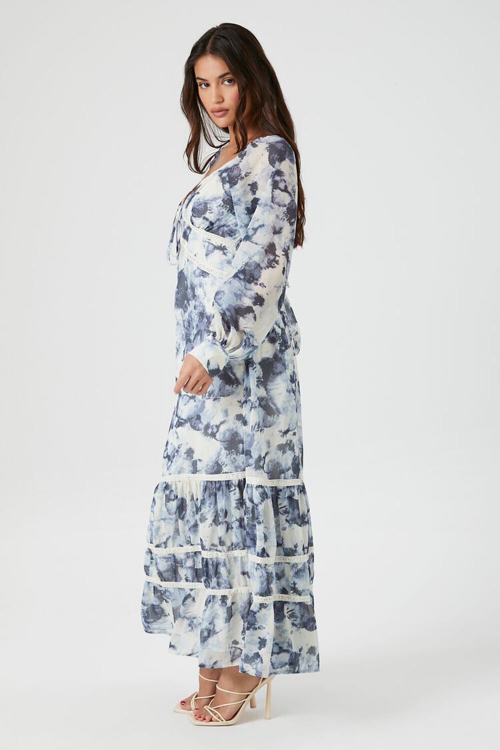 Chiffon Floral Tiered Maxi Dress